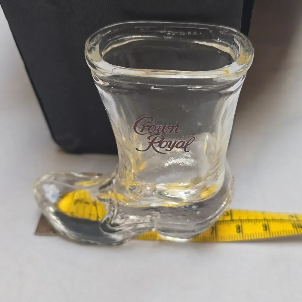 Crown Royal Miniature Boot Shot Glass – Clear Glass Collectible